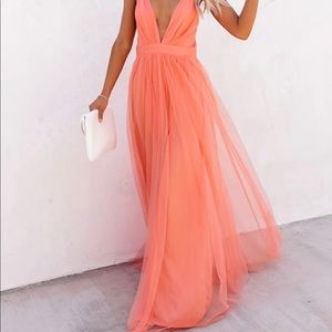 Apricot Maxi Dress